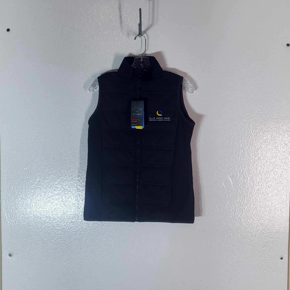 NWT Callaway Women’s Weather Series Black Zip-up Golf Vest Size S